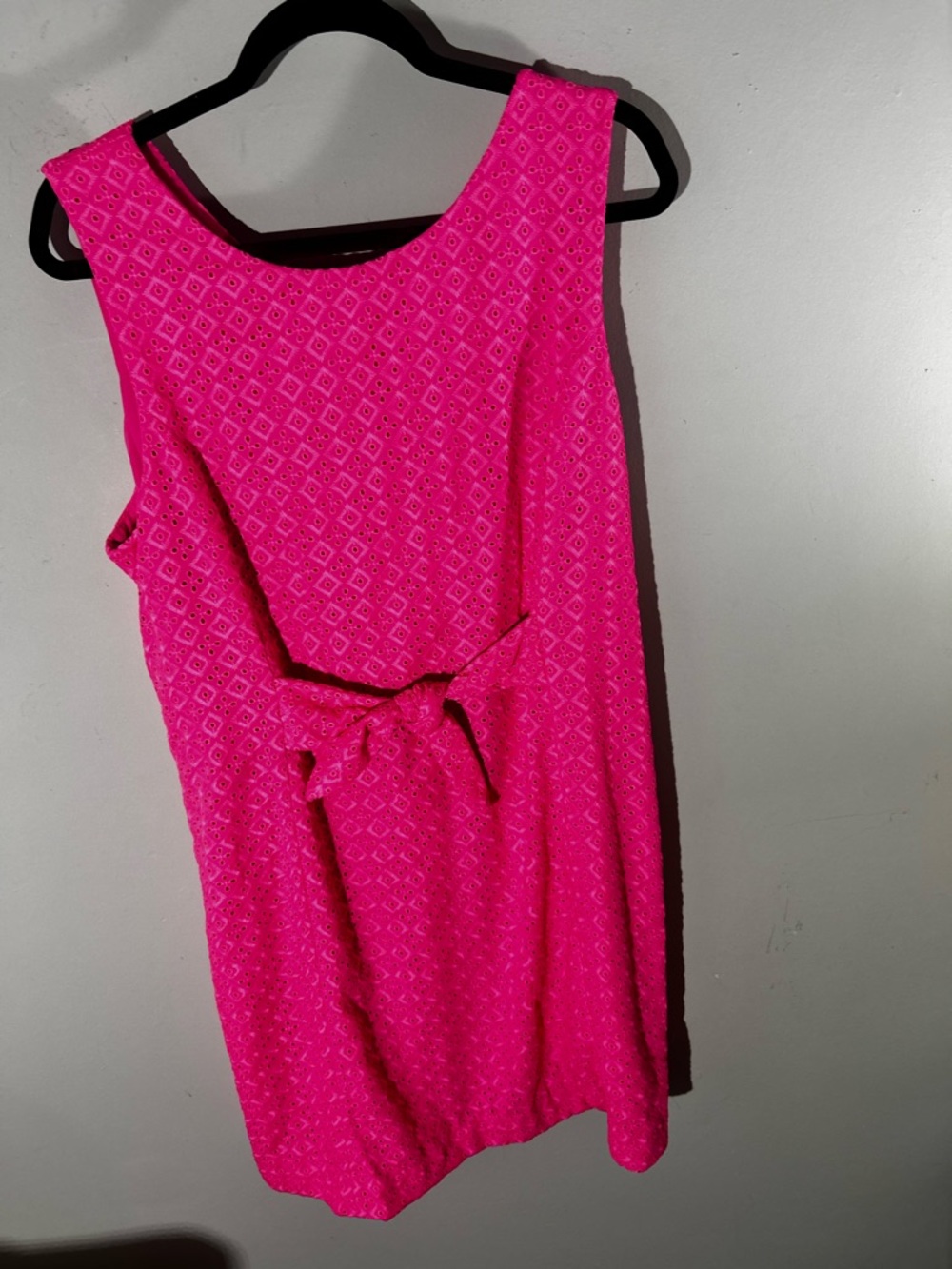 Lilly Pulitzer Sleeveless Bow-Back Dress in Hot Pink Sz 16 EUC